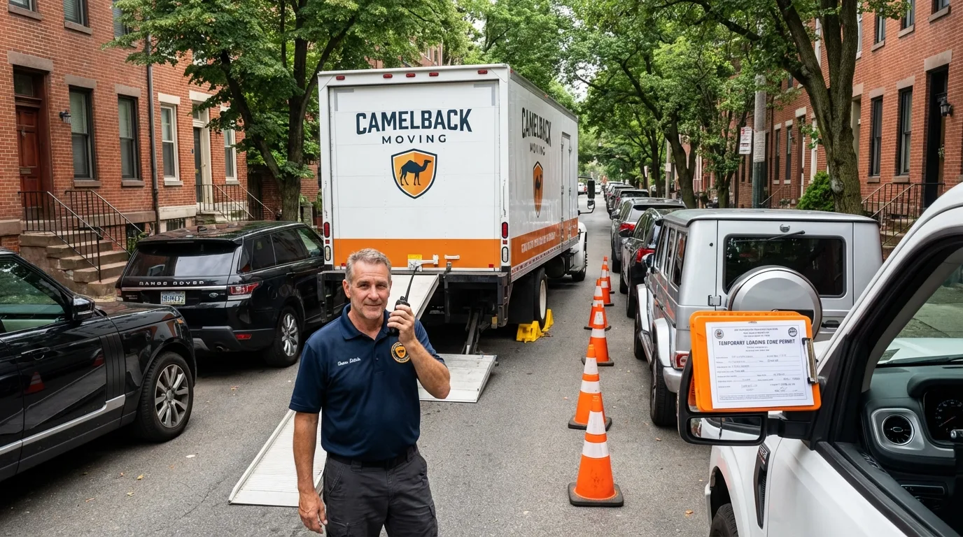 City street loading permit setup in South Lancaster, MA