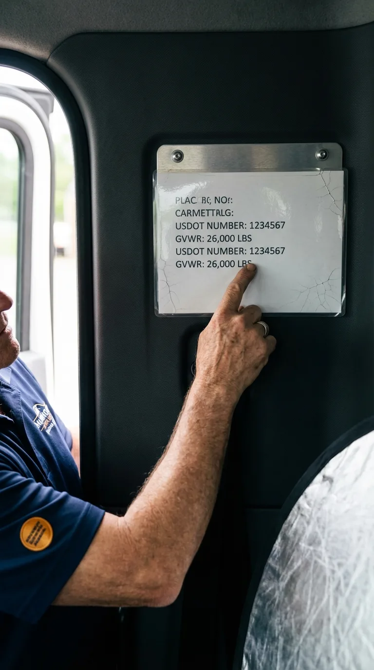 USDOT licensing placard verification in South Lancaster